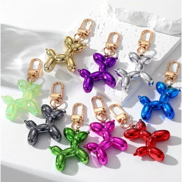 BAG CHARM Electric Blue Cartoon Balloon Puppy - Picture 4 of 4